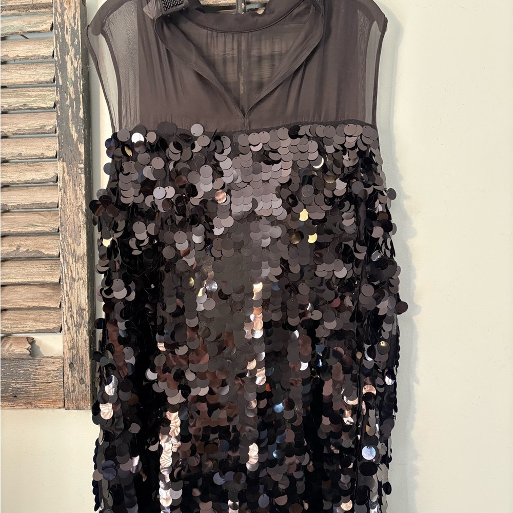 H&M Black Sequin Mini Dress